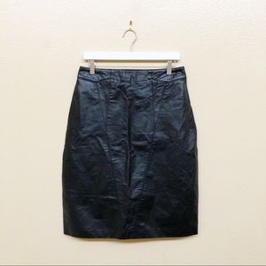 Vintage Black Leather Skirt